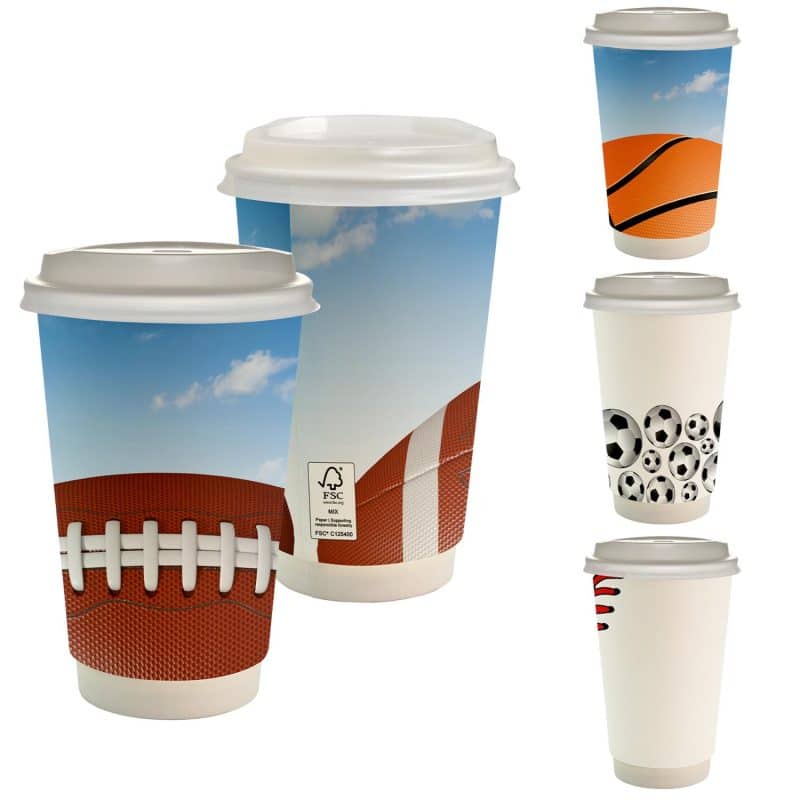 16 oz. Full Color Sporty Paper Cup With Lid-2
