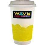 16 oz. Full Color Turbulent Waves Paper Cup With Lid-3