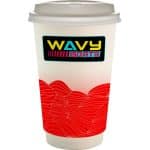 16 oz. Full Color Turbulent Waves Paper Cup With Lid-7