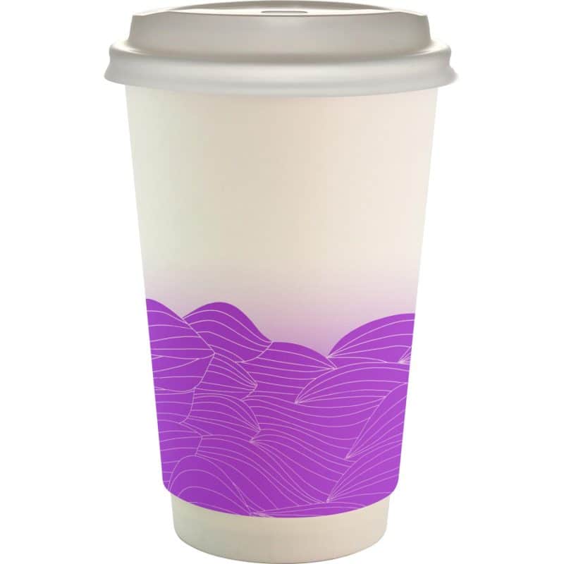 16 oz. Full Color Turbulent Waves Paper Cup With Lid-10