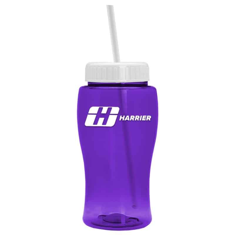 18 Oz. Pure-Poly Junior Sports Bottle w/Straw Lid-3