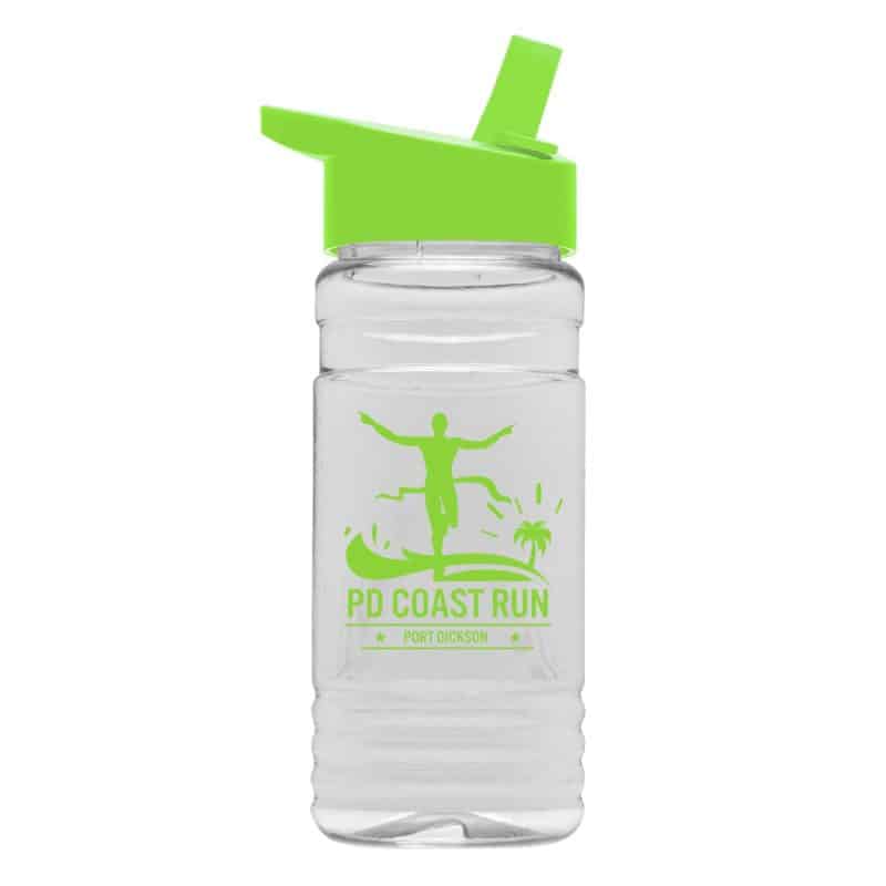 20 Oz. Clear Sports Bottle w/Flip Straw Lid-2