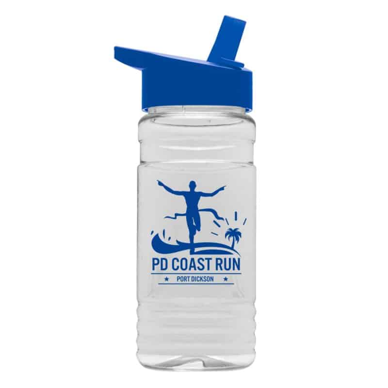 20 Oz. Clear Sports Bottle w/Flip Straw Lid-5