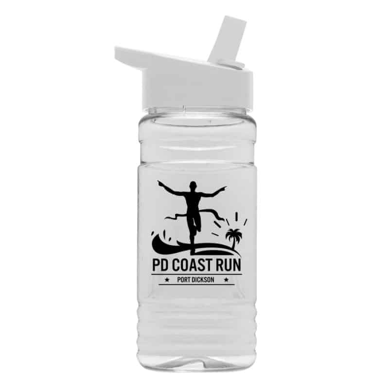 20 Oz. Clear Sports Bottle w/Flip Straw Lid-6