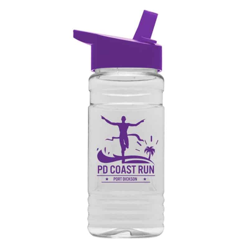 20 Oz. Clear Sports Bottle w/Flip Straw Lid-7