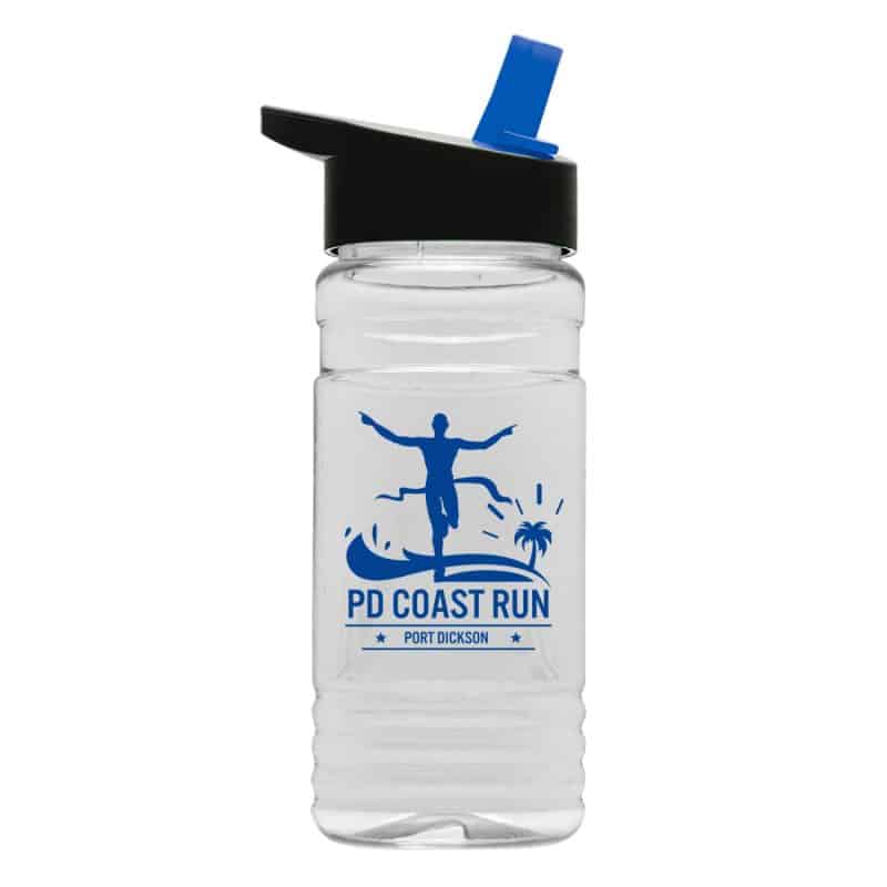 20 Oz. Clear Sports Bottle w/Flip Straw Lid-8