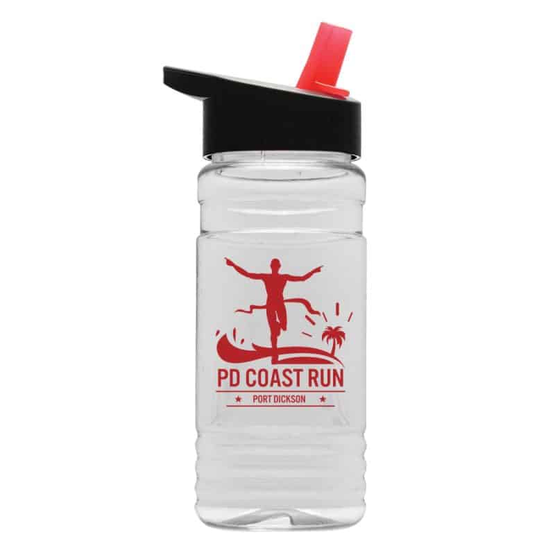 20 Oz. Clear Sports Bottle w/Flip Straw Lid-9