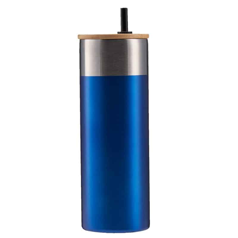 20 Oz. Stainless Steel Tumbler w/Bamboo Lid & Straw-2