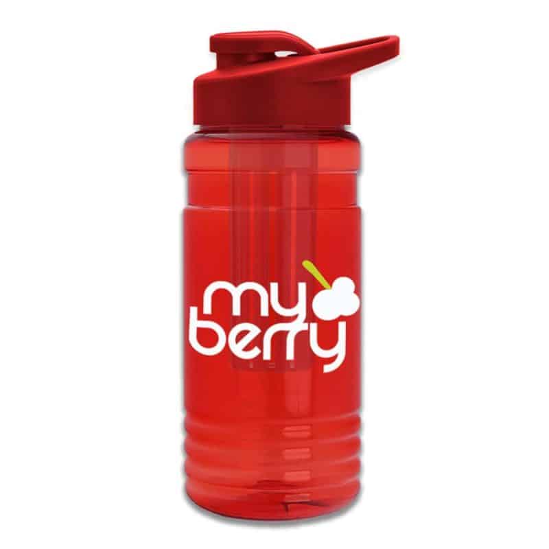 20 Oz. Transparent Sports Bottle w/Drink Thru Lid & Infuser-10