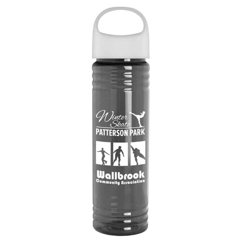 24 Oz. Slim Fit Transparent Bottle w/Oval Crest Lid-7