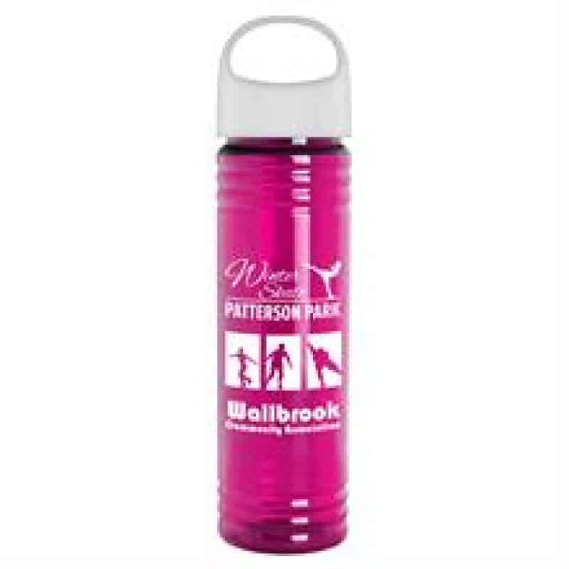 24 Oz. Slim Fit Transparent Bottle w/Oval Crest Lid-10
