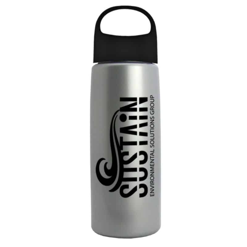 26 Oz. Metalike Flair Bottle w/Oval Crest Lid-6
