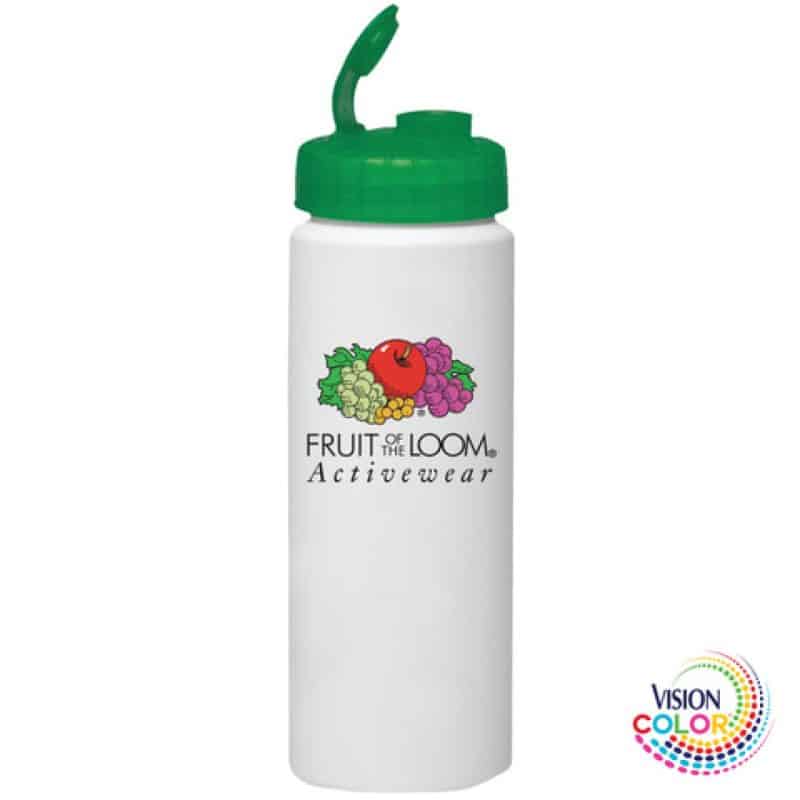 32 Oz. Sport Bottle White with Super Sipper Lid - Full Color Imprint-4