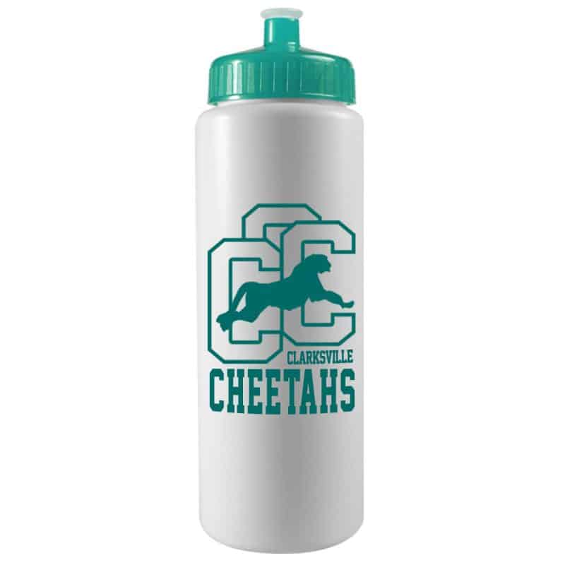 32 Oz. Sports Quart Bottle w/Push Pull Cap (White Or Frost)-9