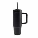 Adrian Travel Tumbler with Straw - 30 Oz. - Black-2