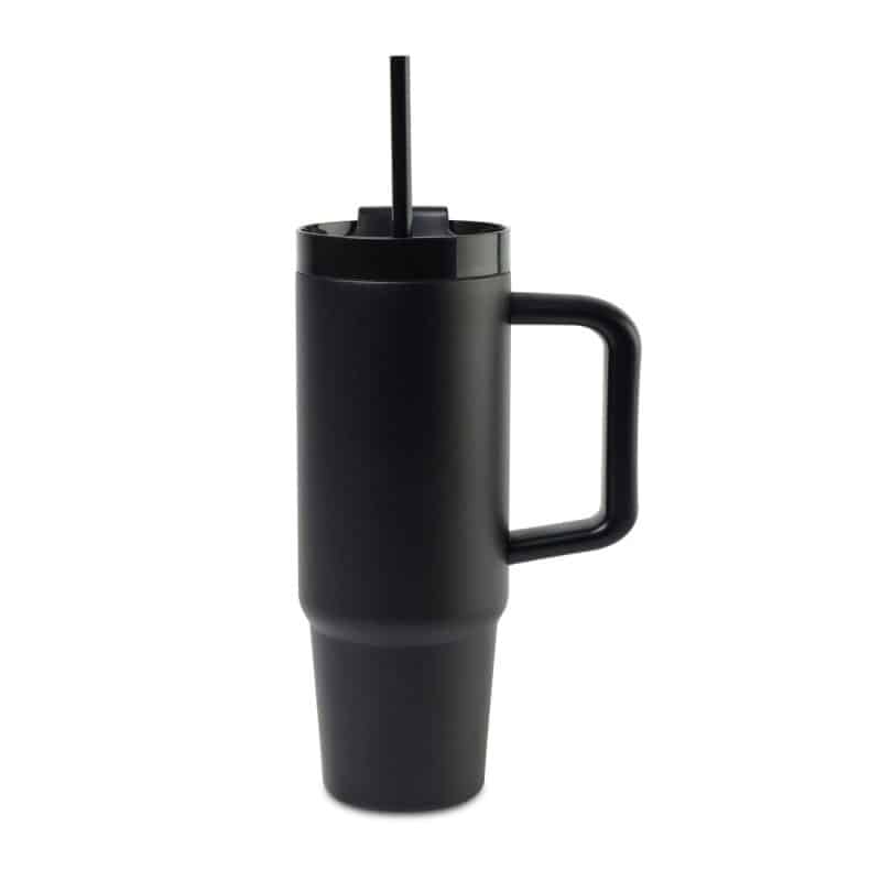 Adrian Travel Tumbler with Straw - 30 Oz. - Black-2