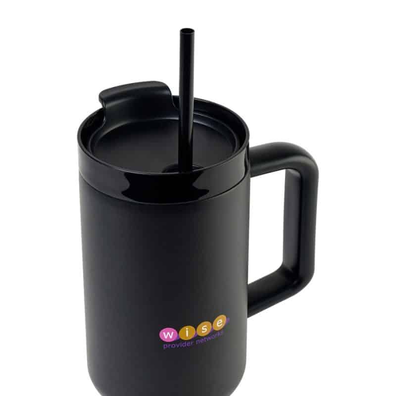 Adrian Travel Tumbler with Straw - 40 Oz. - Black-3