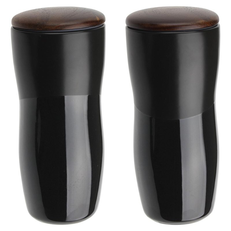 Adriano 12 oz Double-wall Ceramic Tumbler with Wood Lid-4