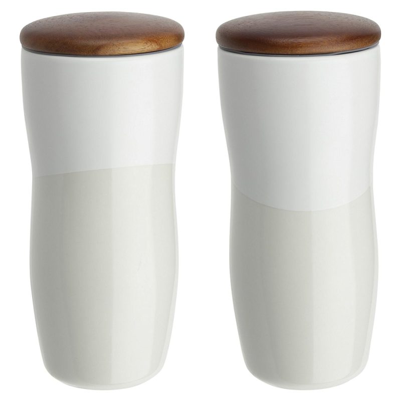 Adriano 12 oz Double-wall Ceramic Tumbler with Wood Lid-6