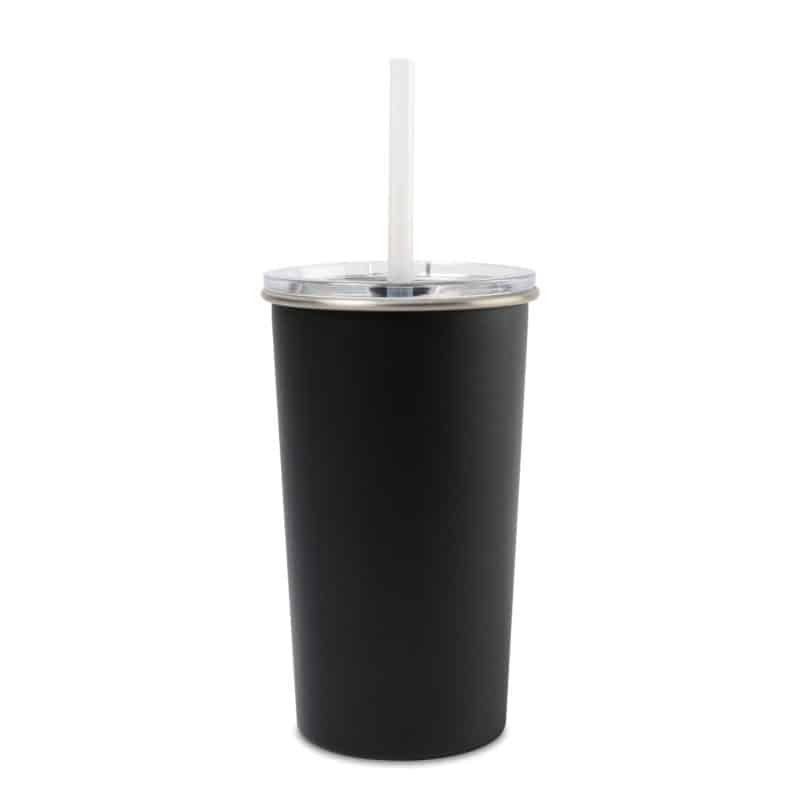 Arlo Classics Stainless Steel Tumbler with Straw - 20 Oz. - Black-2