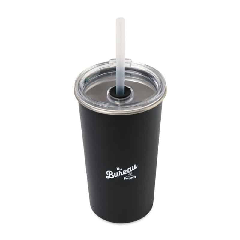 Arlo Classics Stainless Steel Tumbler with Straw - 20 Oz. - Black-3