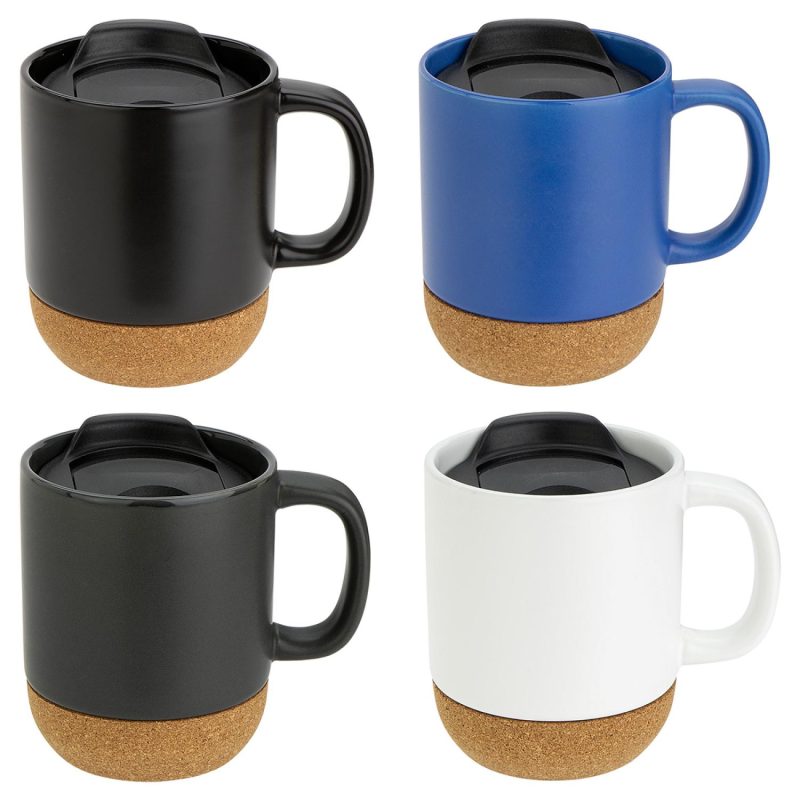 Balsamo 12 oz Ceramic Mug with Cork Base-2