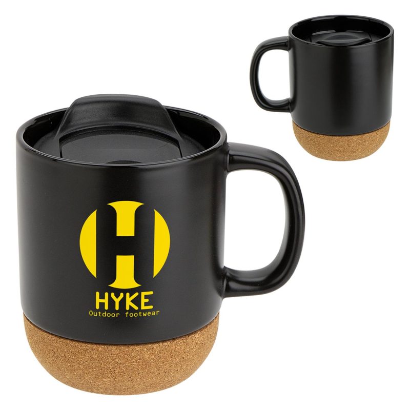 Balsamo 12 oz Ceramic Mug with Cork Base-3