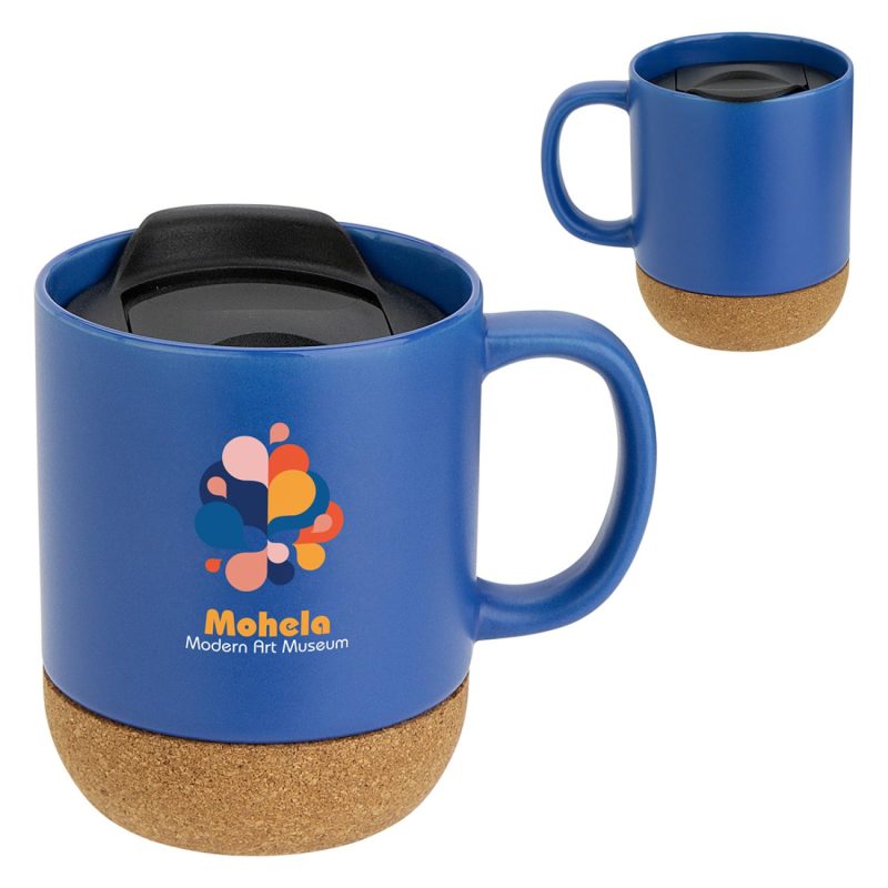 Balsamo 12 oz Ceramic Mug with Cork Base-5