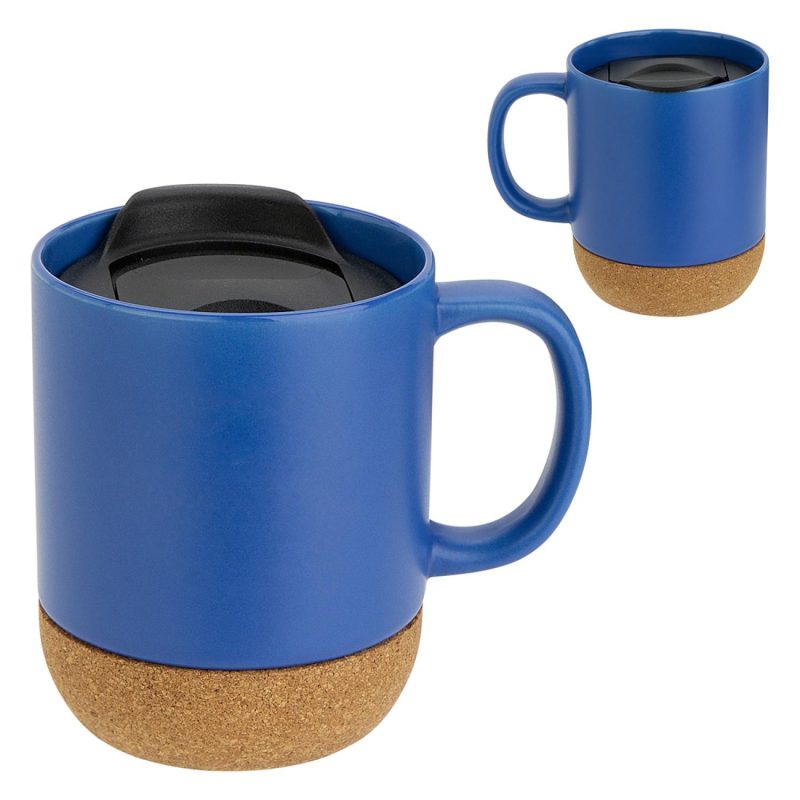 Balsamo 12 oz Ceramic Mug with Cork Base-6