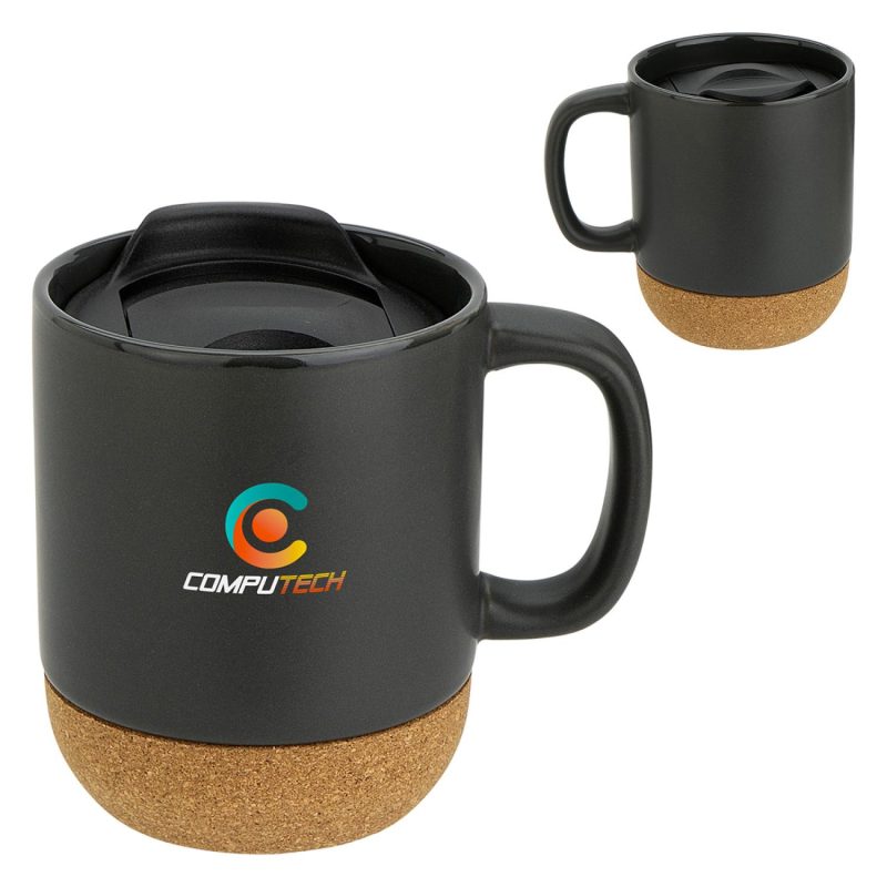 Balsamo 12 oz Ceramic Mug with Cork Base-7