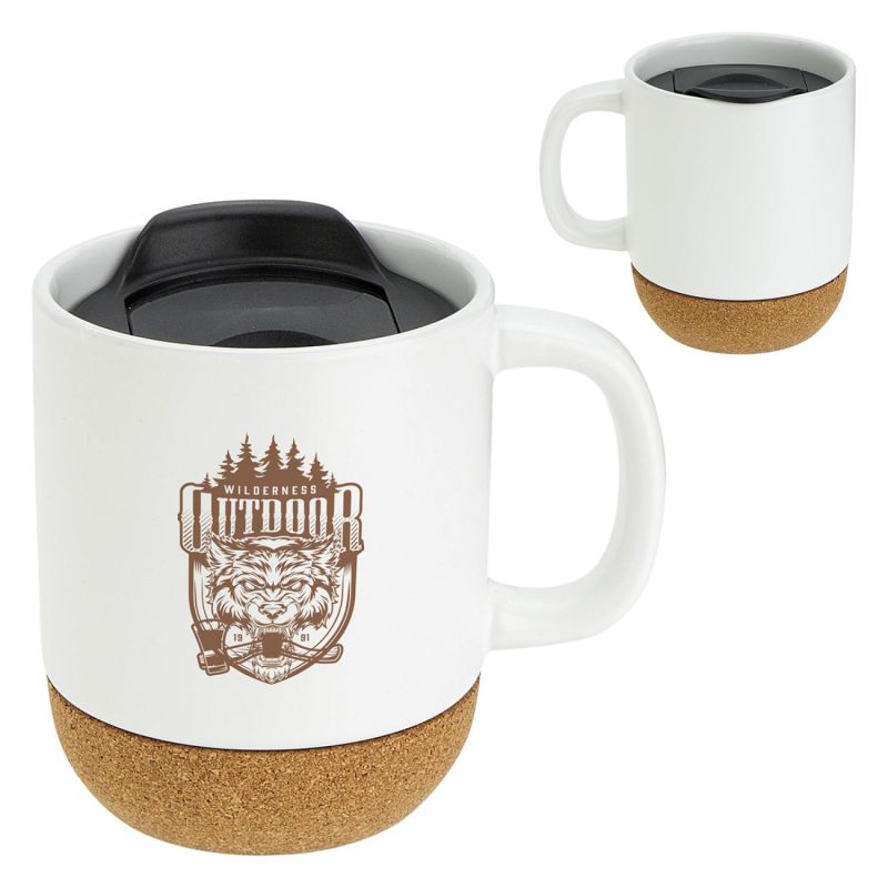 Balsamo 12 oz Ceramic Mug with Cork Base-9