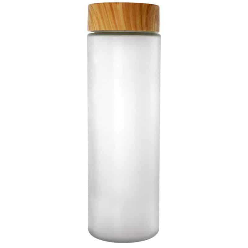 Bamboo Pattern 22 oz. Frosted Glass Bottle-2