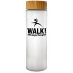 Bamboo Pattern 22 oz. Frosted Glass Bottle-1