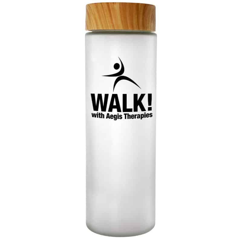 Bamboo Pattern 22 oz. Frosted Glass Bottle-1
