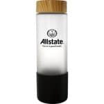 Bamboo Pattern 22 oz. Frosted Glass Bottle-3