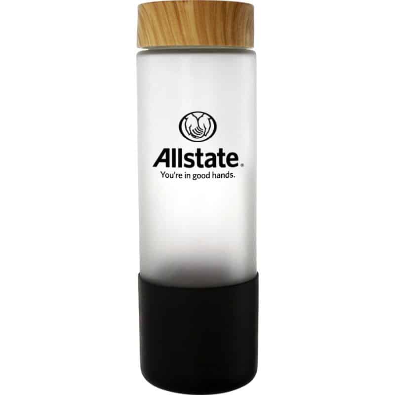 Bamboo Pattern 22 oz. Frosted Glass Bottle-3