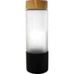 Bamboo Pattern 22 oz. Frosted Glass Bottle-4