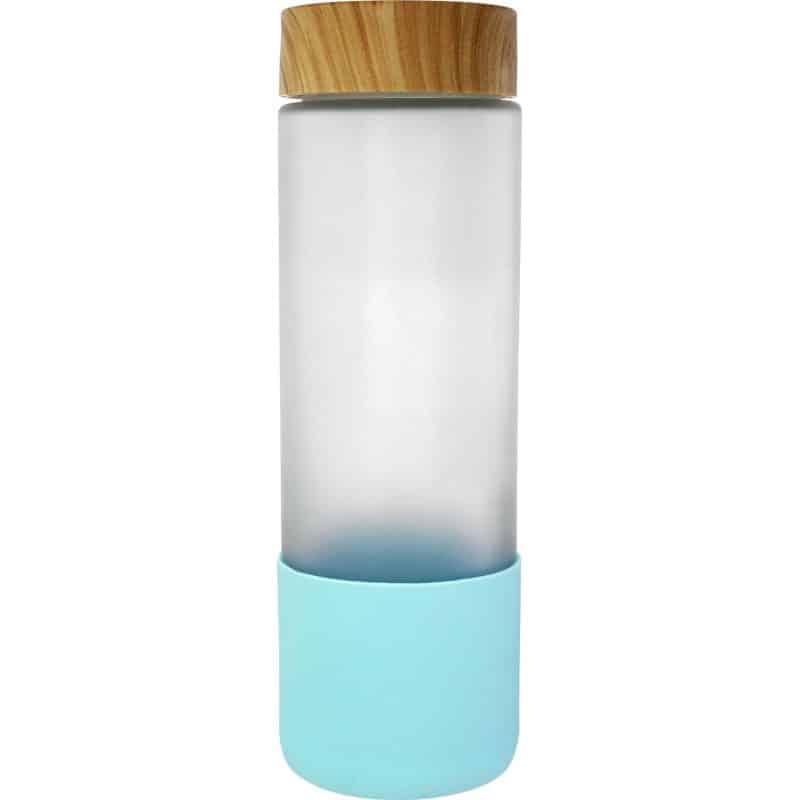 Bamboo Pattern 22 oz. Frosted Glass Bottle-10