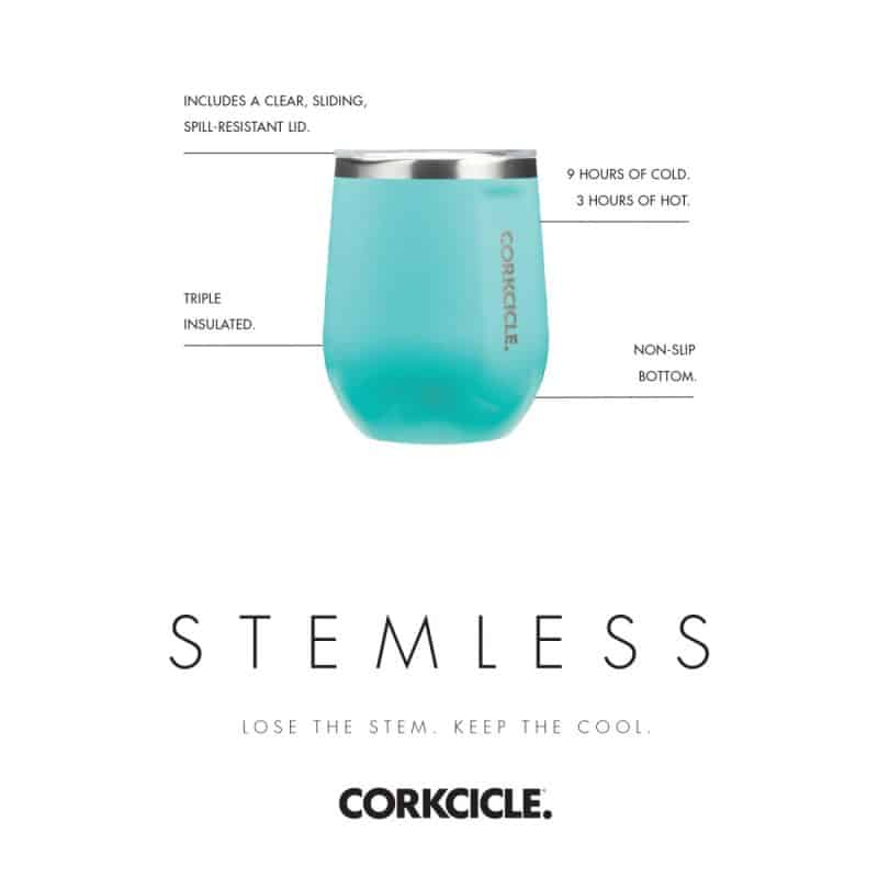 CORKCICLE® Stemless Wine Cup Gift Set - Gloss White-4