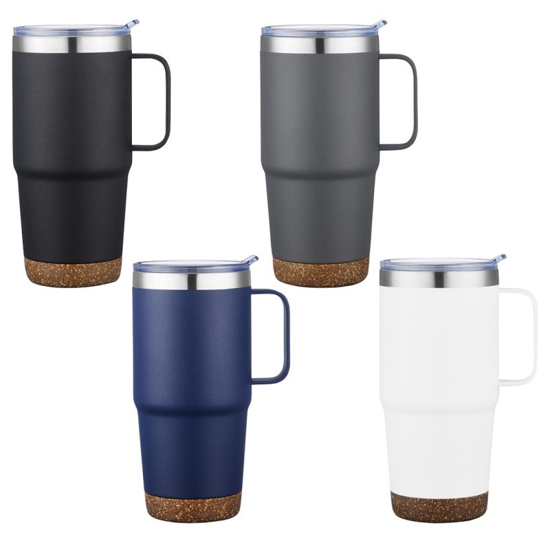 Cortina 24 oz Vacuum Insulated Travel Mug with Cork Base-2