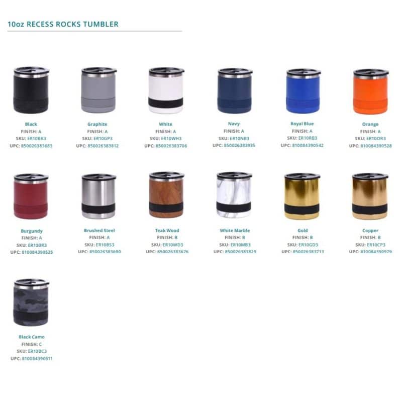 Elemental® 10oz Recess Lowball Tumbler - Insulated Stainless Steel Rocks Tumbler Shatter-Free Lid-2