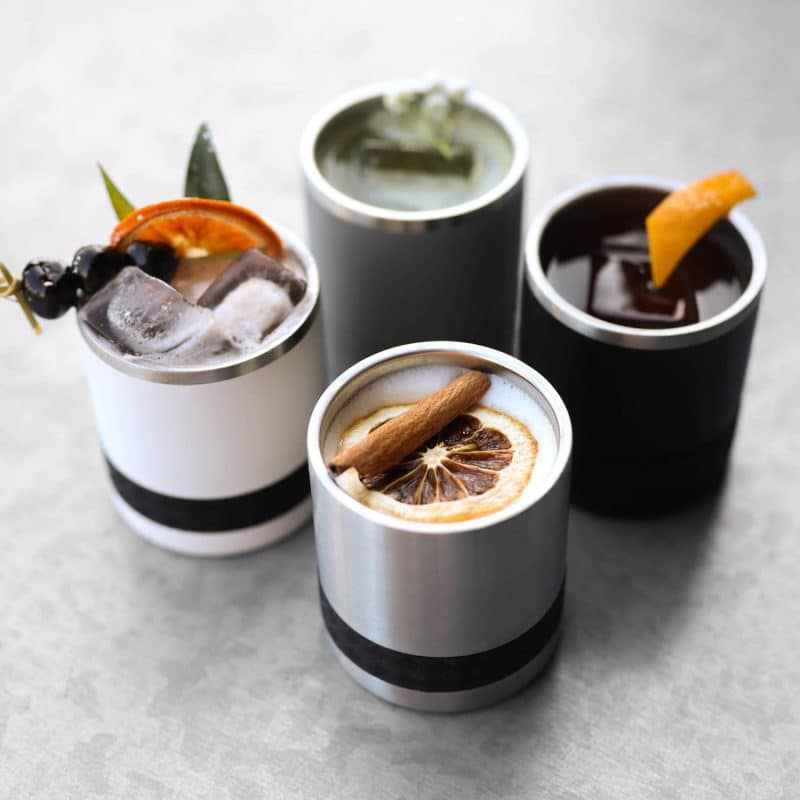 Elemental® 10oz Recess Lowball Tumbler - Insulated Stainless Steel Rocks Tumbler Shatter-Free Lid-3