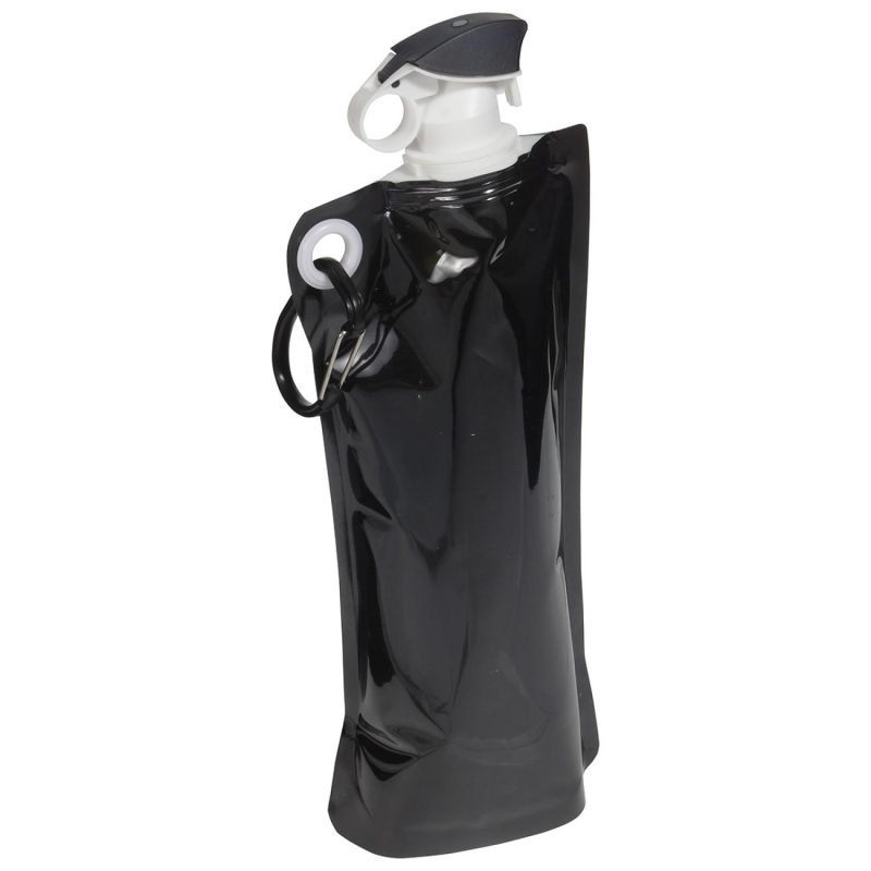 Flip Top Foldable Water Bottle with Carabiner-2