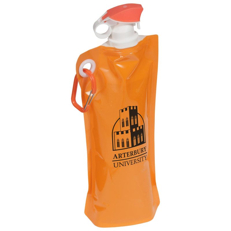 Flip Top Foldable Water Bottle with Carabiner-8
