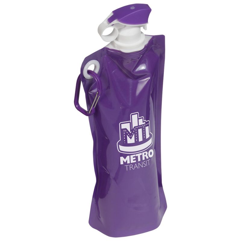 Flip Top Foldable Water Bottle with Carabiner-10