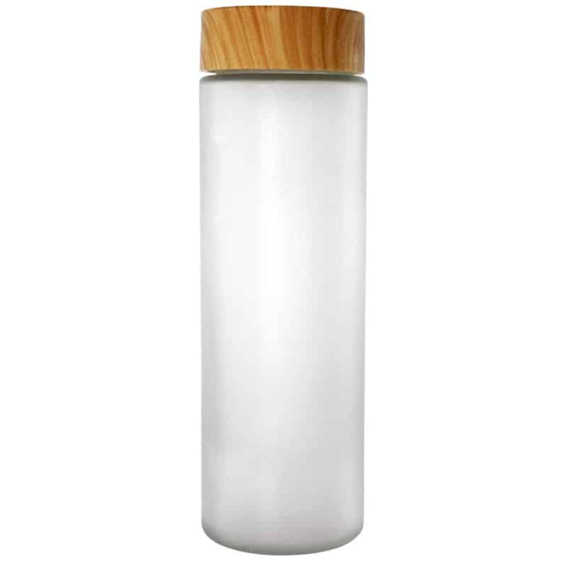 Full Color Bamboo Pattern 22 oz. Frosted Glass Bottle-2