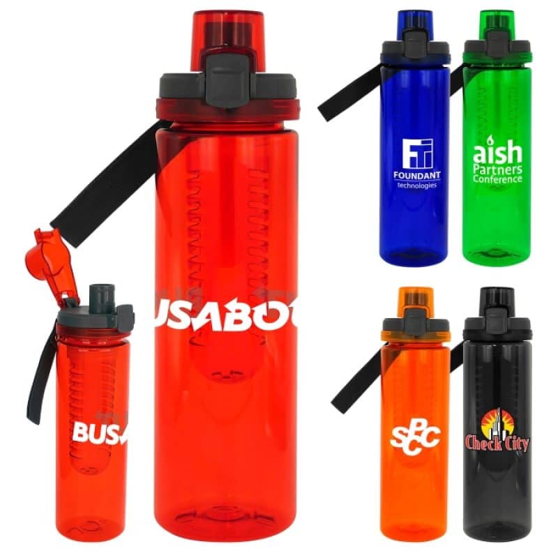 Locking Lid 24 oz. Colorful Bottle with Infuser-1
