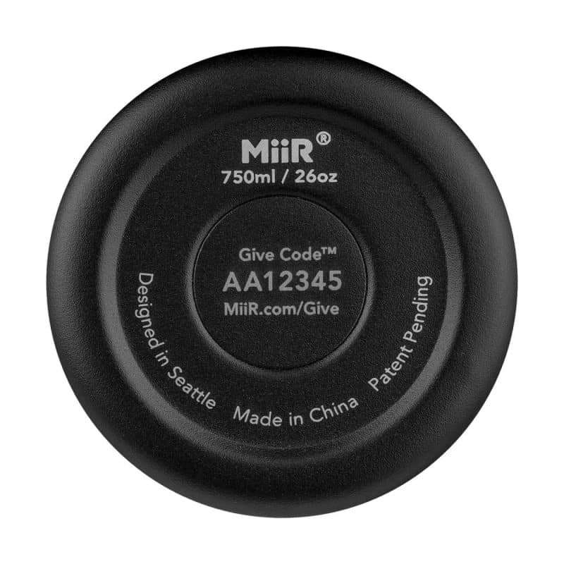 MiiR® Vacuum Insulated Wine Bottle - 25 Oz. - Black Powder-6