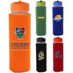 Pop Up 22 oz. Frosted Glass Sleeve Bottle-1