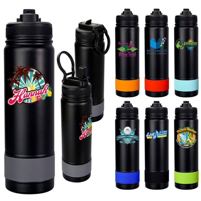Pop Up 24 oz. Colorful Banded Bottle-1